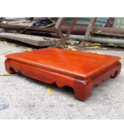 Bàn osin trơn bàn trà bàn cơm chữ nhật chân quỳ kê đồ trang trí nhà cửa gỗ hương