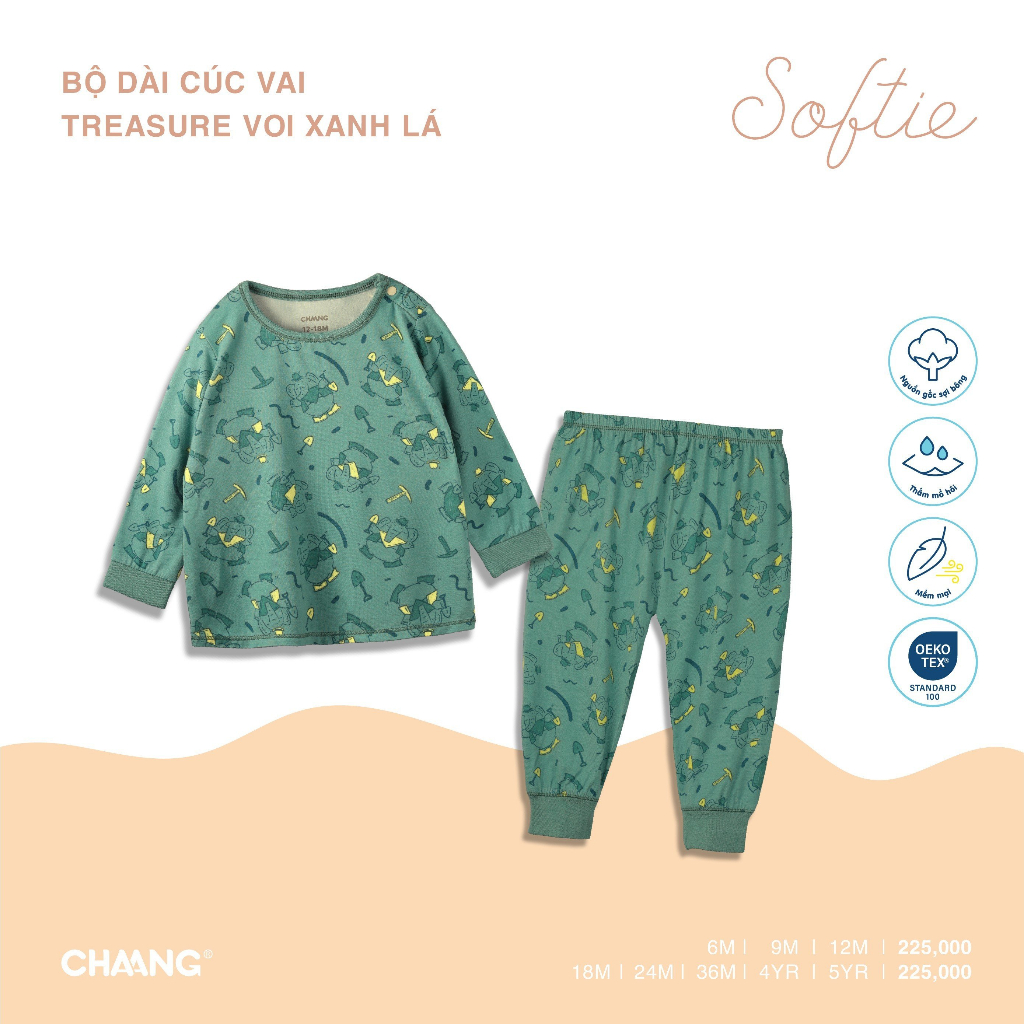 Chaang bộ dài tay cúc vai Treasure AW2023D09