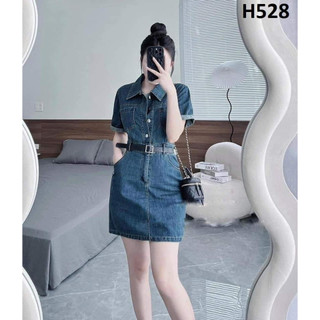 Váy bò / đầm jean nữ hàng quảng châu cao cấp mã h528