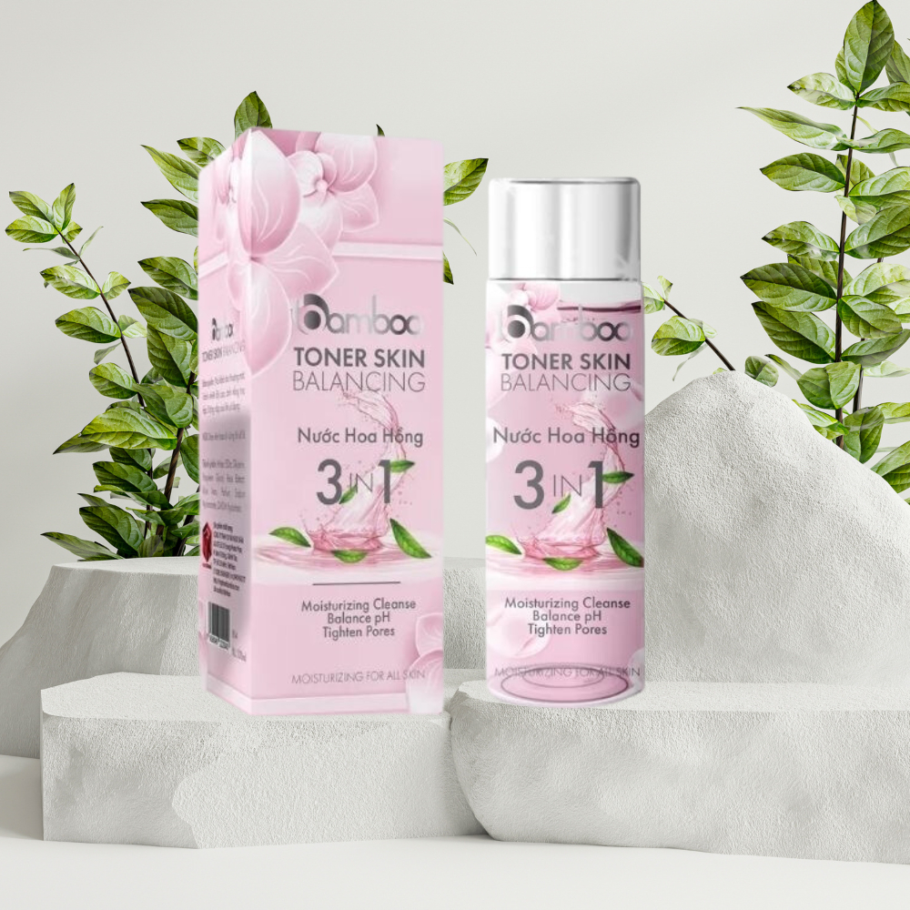 Nước hoa hồng BamBoo làm sạch se khít lỗ chân lông, chống lão hoá cân bằng PH sáng da 200ml | BigBuy360 - bigbuy360.vn