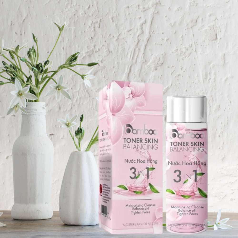 Nước hoa hồng BamBoo làm sạch se khít lỗ chân lông, chống lão hoá cân bằng PH sáng da 200ml | BigBuy360 - bigbuy360.vn