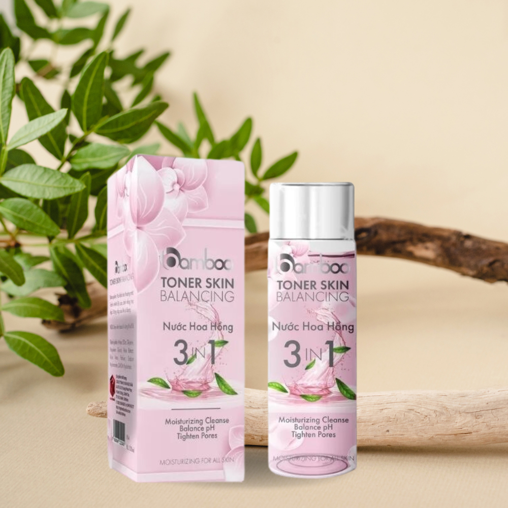 Nước hoa hồng BamBoo làm sạch se khít lỗ chân lông, chống lão hoá cân bằng PH sáng da 200ml | BigBuy360 - bigbuy360.vn