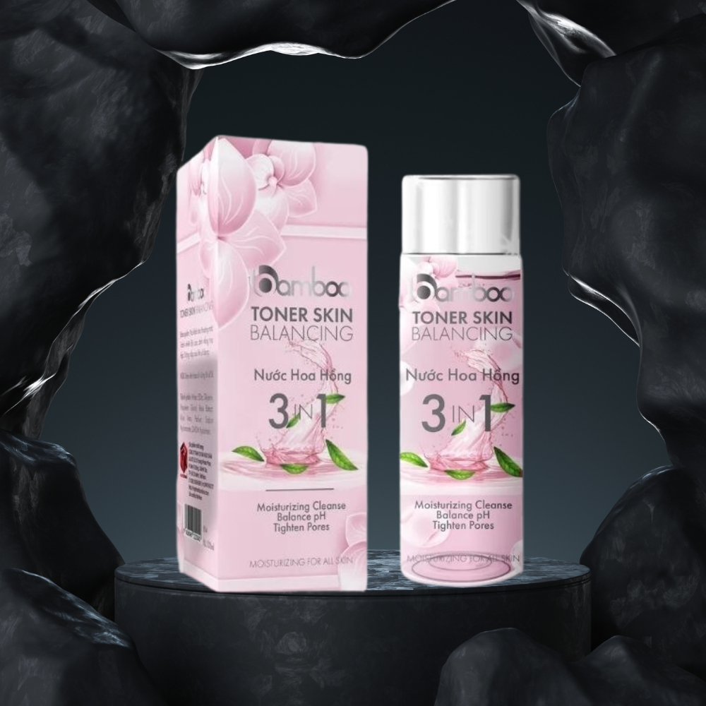 Nước hoa hồng BamBoo làm sạch se khít lỗ chân lông, chống lão hoá cân bằng PH sáng da 200ml | BigBuy360 - bigbuy360.vn