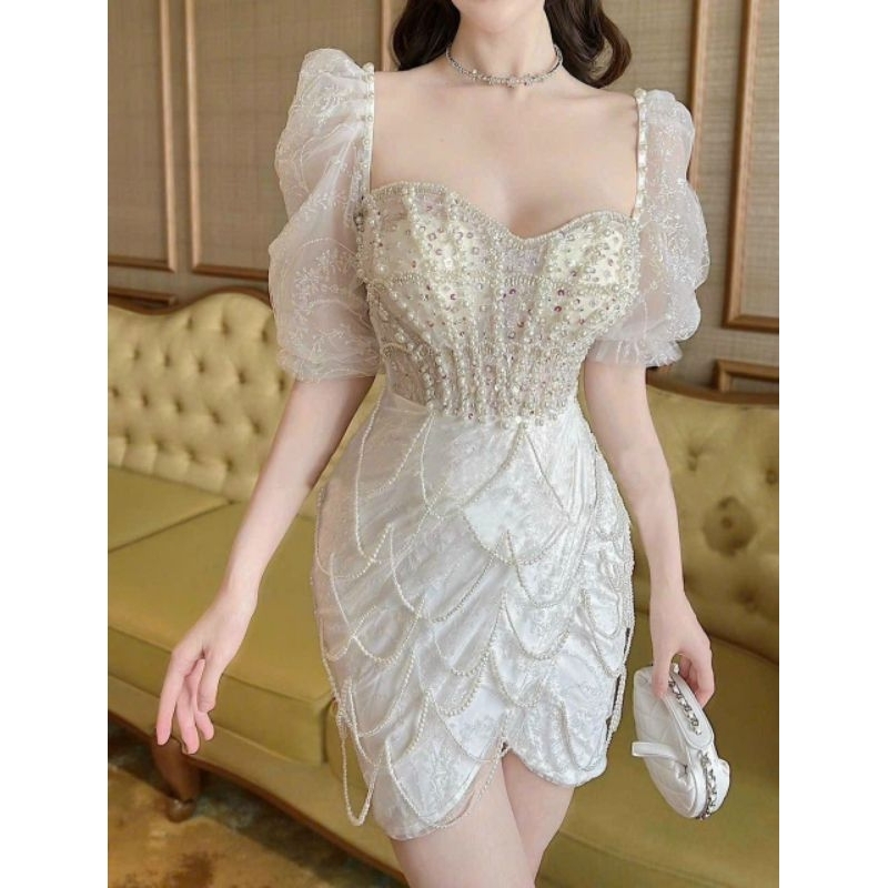 ĐẦM BODY REN KIM SA CHUỖI  kèm video