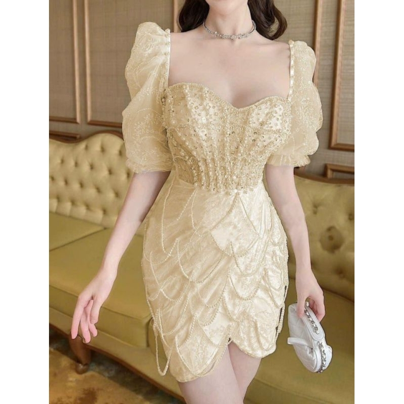 ĐẦM BODY REN KIM SA CHUỖI  kèm video