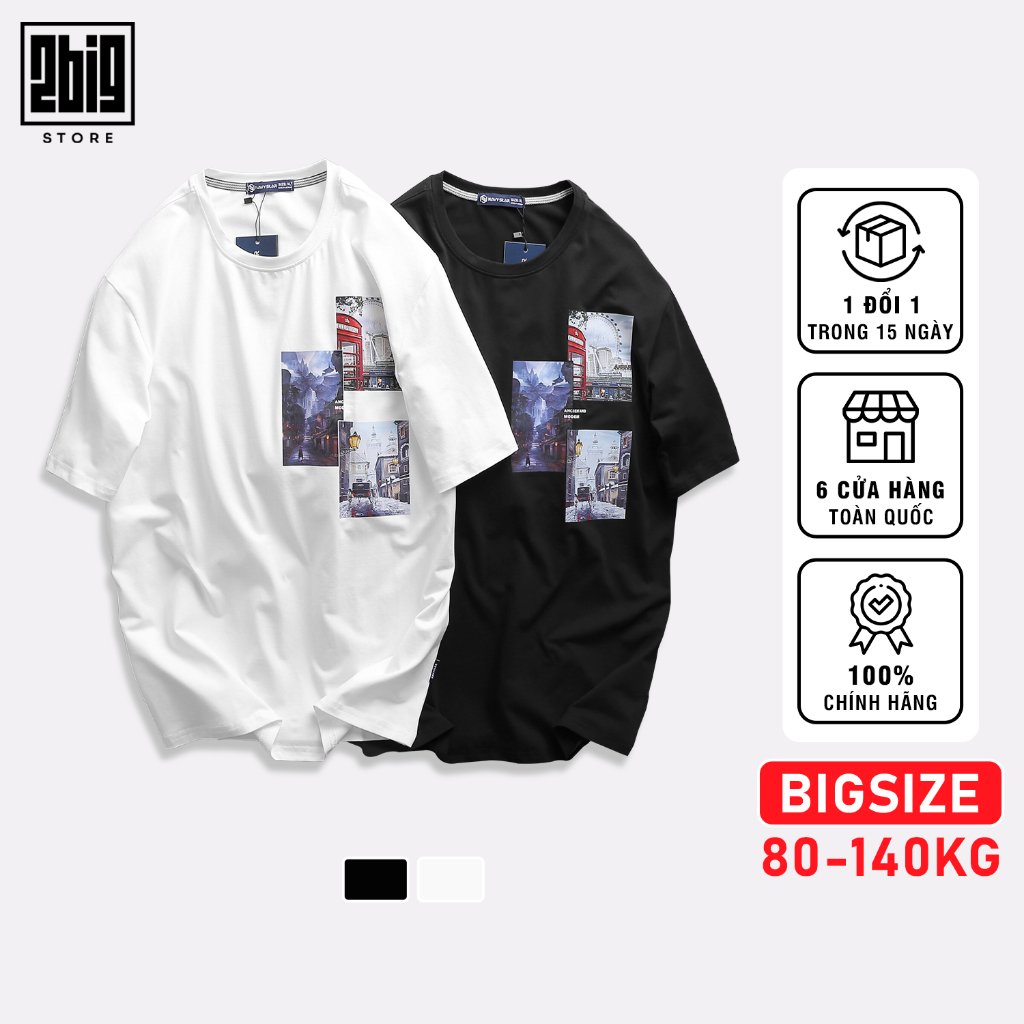 BIGSIZE NAM 80-140KG ÁO THUN IN PHONG CẢNH 2BIG NAVY STAR