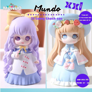   MUNDO  Tô Tượng Thạch Cao Cô Gái Dễ Thương Size XL 21–22cm – Set Tô Màu DIY Sáng Tạo Cho Bé 