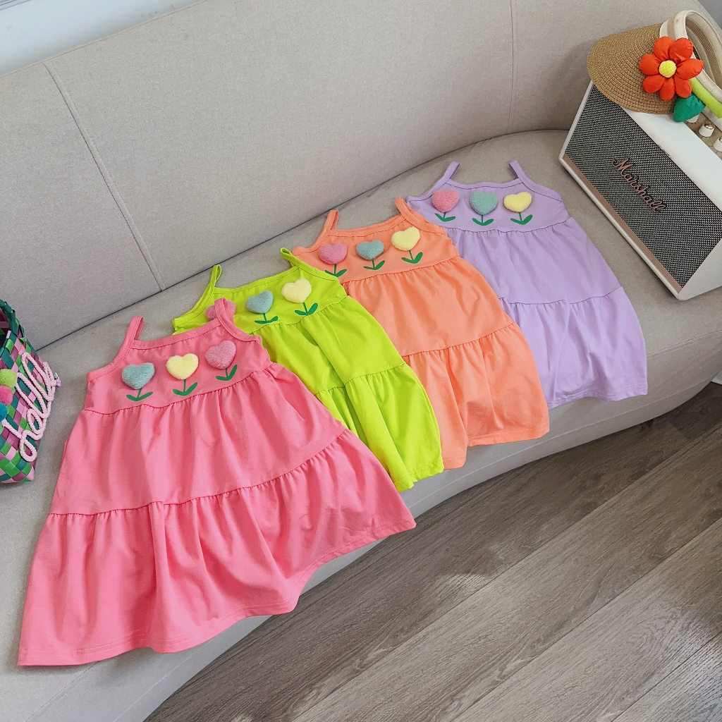 Váy bé gái dáng chữ A cho bé gái từ 8-18kg