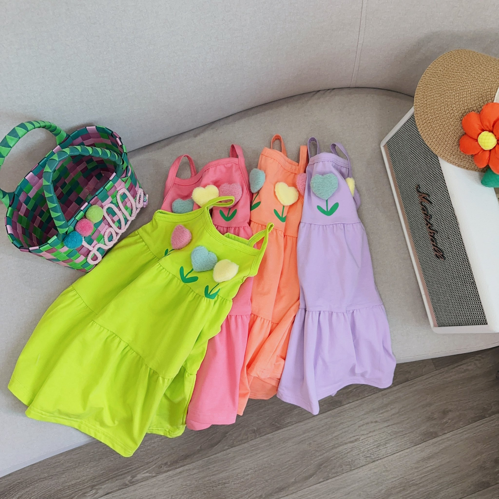 Váy bé gái dáng chữ A cho bé gái từ 8-18kg