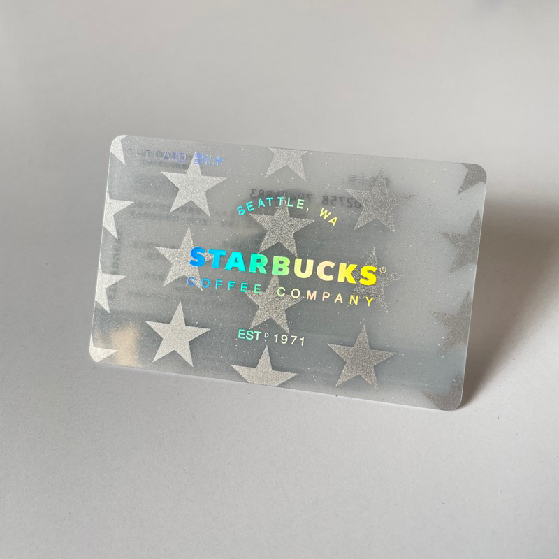 0009 THẺ SEATTLE, WA STARBUCKS NHỰA STAR ⭐️ BLING BLING, thẻ có trầy (thẻ đã sử dụng, dùng để sưu tầm)