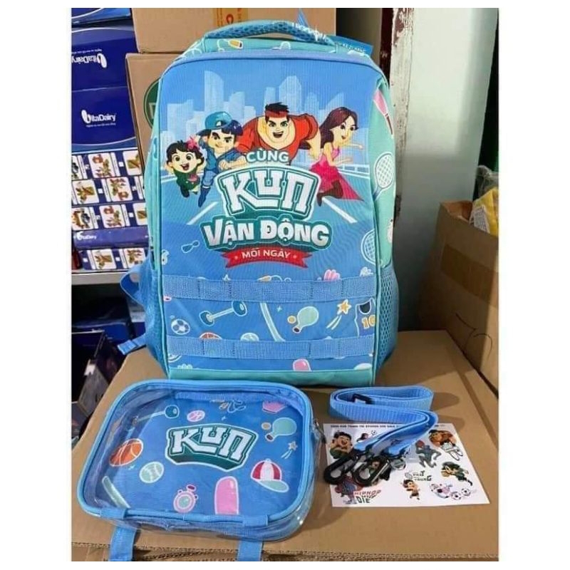 Balo Chống Gù Kun Mẫu Mới 2023, Balo 2in1 Tặng Kèm Túi Đeo Chéo