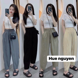Maihuong⚡️quần baggy gió thun xếp ly cho nữ