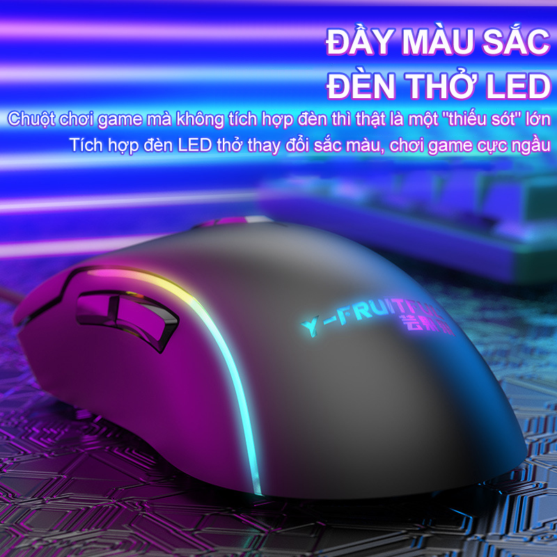 Chuột có dây USB tắt tiếng im lặng Máy tính để bàn tại nhà laptop công sở thích hợp sử dụng cho cả nam và nữ