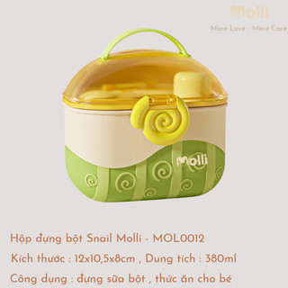 Hộp đựng sữa , bột snail molli