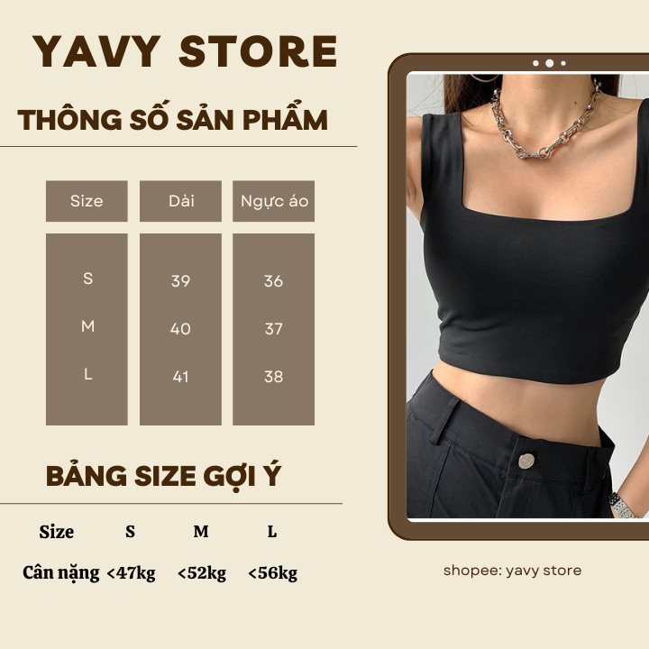 Áo croptop nữ, áo ba lỗ nữ, croset hai dây bản to co giãn bốn chiều được may hai lớp AO021