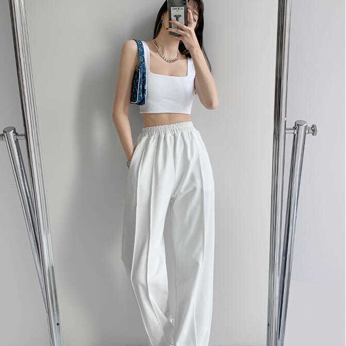 Áo croptop nữ, áo ba lỗ nữ, croset hai dây bản to co giãn bốn chiều được may hai lớp AO021