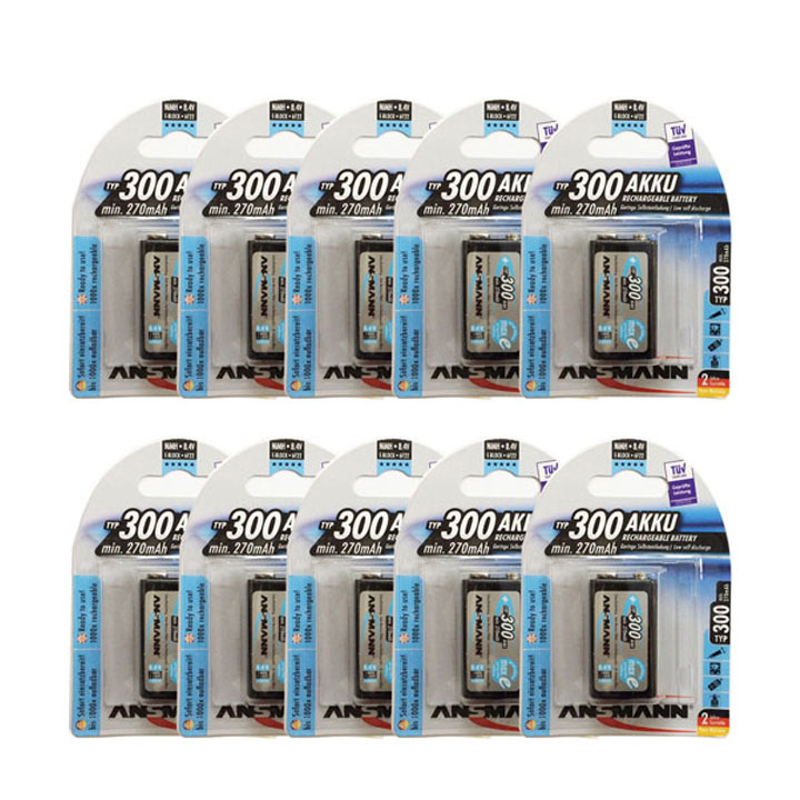 Pin sạc 9v 6HR61 Ansman 9v 300mAh chính hãng
