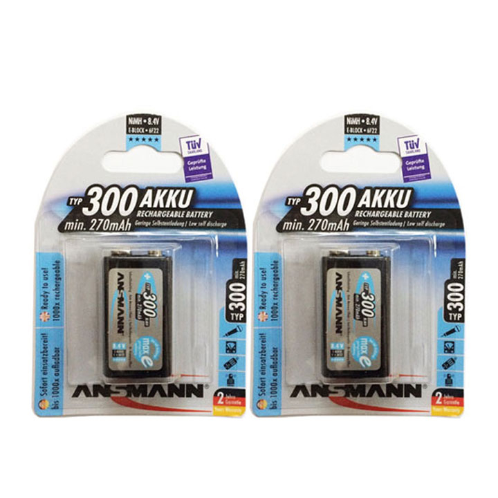 Pin sạc 9v 6HR61 Ansman 9v 300mAh chính hãng