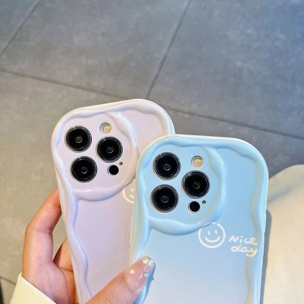 Ốp Điện Thoại Hình Mặt Cười Màu gradient Cho iPhone 11 12 7 8plus 12Pro 6s Plus xr xsmax x 11Promax 13 13Promax sk1064