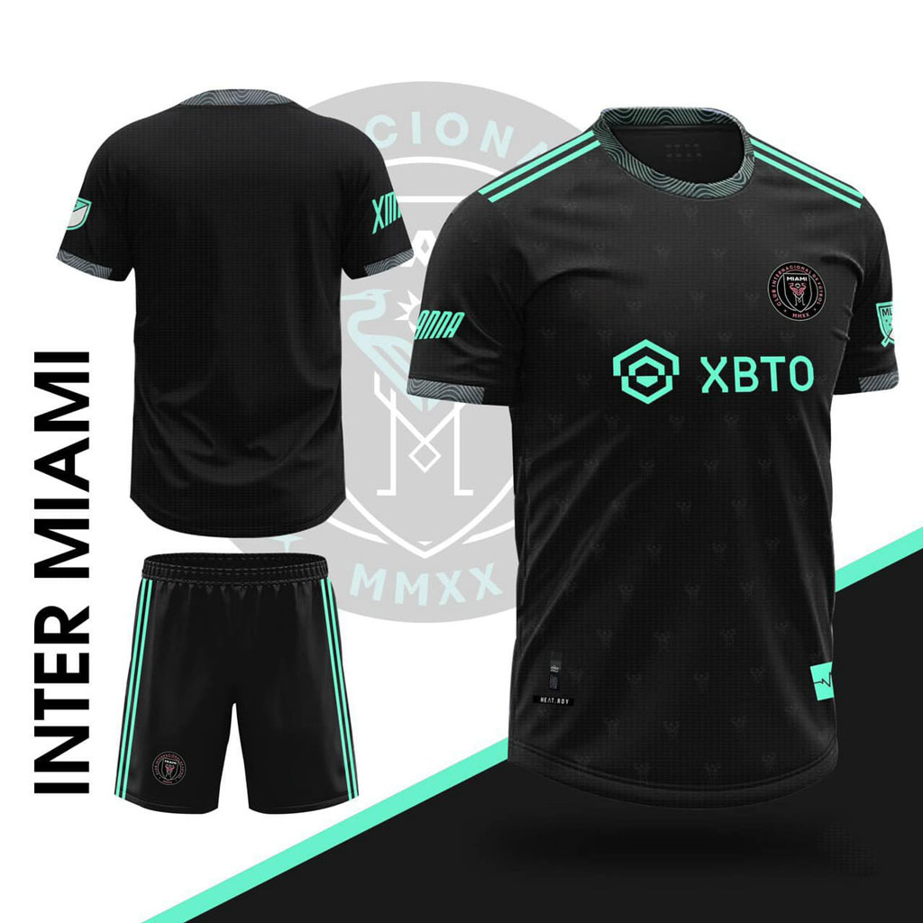 Sét đồ đá banh câu lạc bộ Inter Miami CF chất thun lạnh .Bộ đồ đá banh CLB MIAMI (in tên số theo yêu
