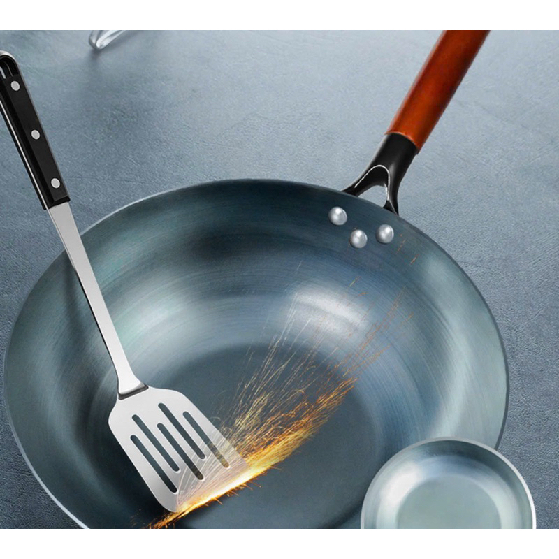 Chảo Thép Chống Dính Chiên Xào Bằng Thép carbon Chống Rỉ