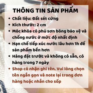 Móc khóa đất sét handmade bé Thỏ hồng Sky children of the light đáng iu