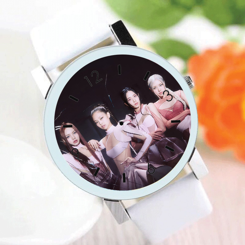 Đồng hồ Pink Venom BP Lisa Jisoo Jennie Rose đeo tay phong cách thời trang Hàn quốc phù hợp đi học đi chơi