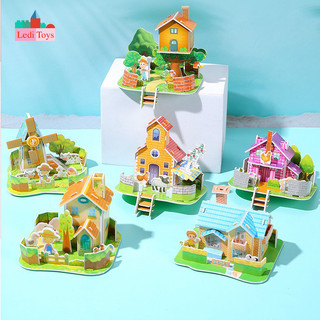  Mô hình giấy lắp ráp ngôi nhà 3D bằng giấy xốp đáng yêu 