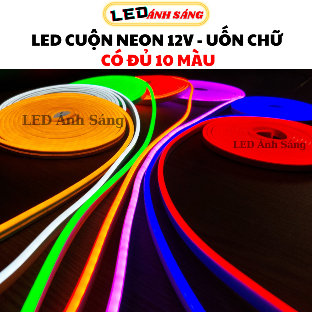 Đèn LED Neon Flex 12V Uốn Chữ – Dây LED Neon Trang Trí Ngoài Trời Chống Nước