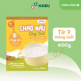 Cháo nấu hạt vỡ Mabu nấu nhanh cho bé từ 7 tháng tuổi ăn dặm, kiểu Nhật