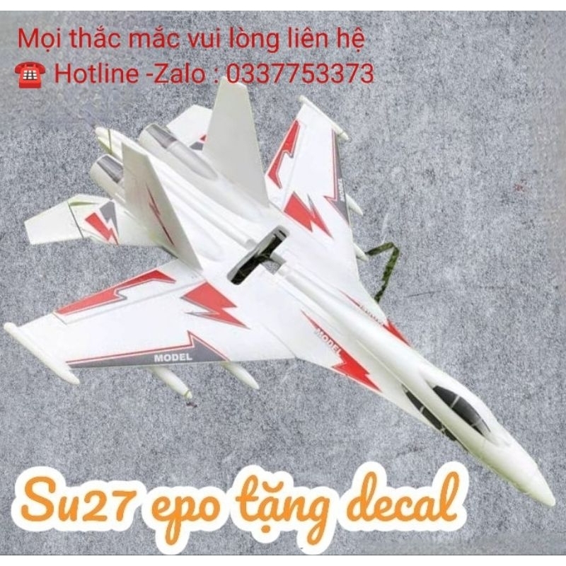 Bộ vỏ kit Su 27 xốp Đúc EPO sải 73 cm hỗ trợ ráp A- Z ( tặng kèm carbon, decal, linh kiện...)