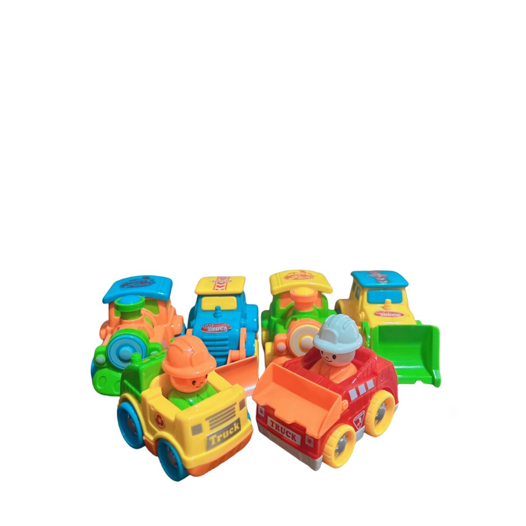 Set 6 đồ chơi xe hơi xe tải xe lửa cho các bé từ 3 tuổi