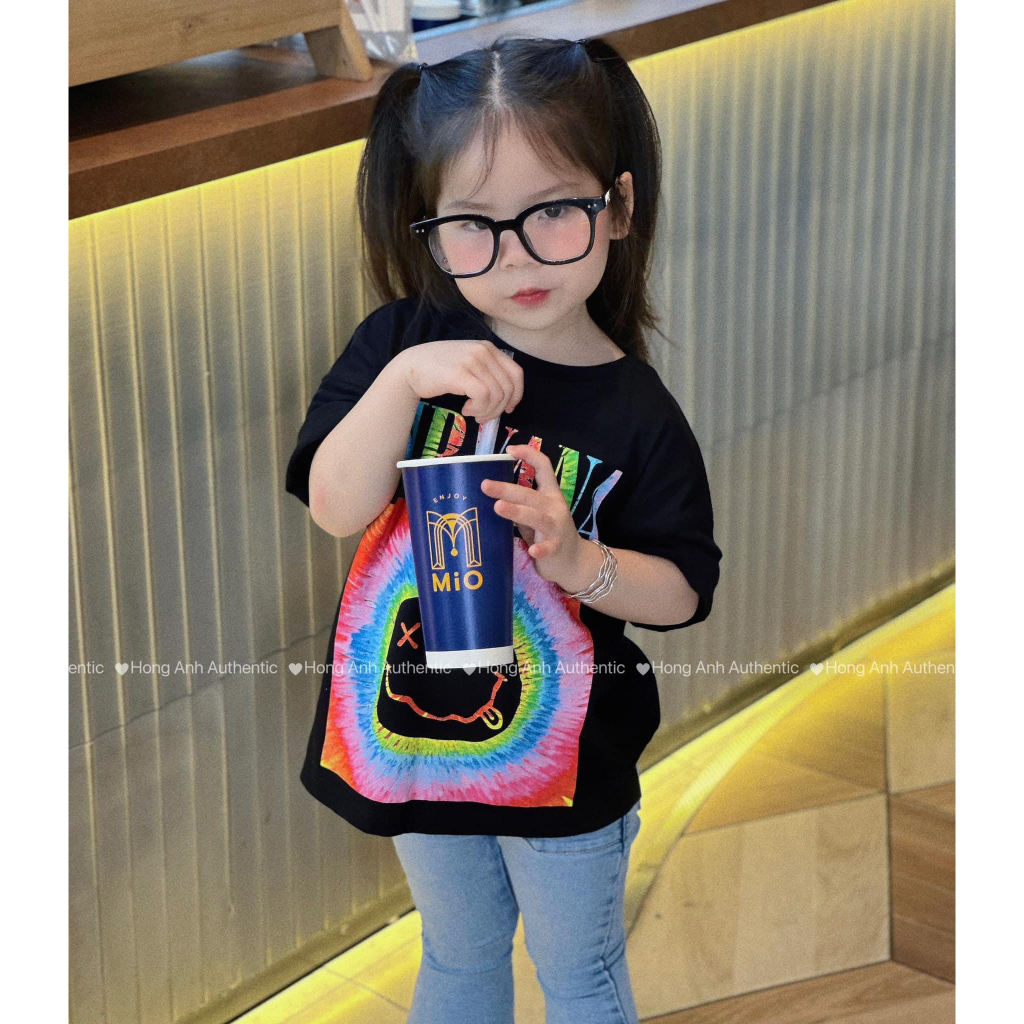 Áo thun nirvana cầu vồng cho bé gái , bé trai , áo phông cho cả gia đình unisex , Kid_genz