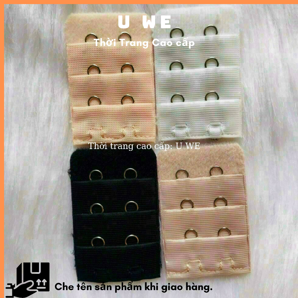 Phụ kiện áo ngực: Móc nới rộng lưng áo ngực gồm 2 khuy và 3 khuy có đủ 2 móc và 3 móc - U We: Thời Trang Cao Cấp