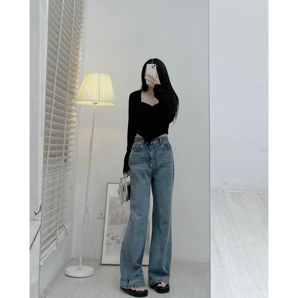 Áo thun tăm dài tay rút ngực vạt nhọn - Retrosstyle - Aorutnguc0302_P6K11