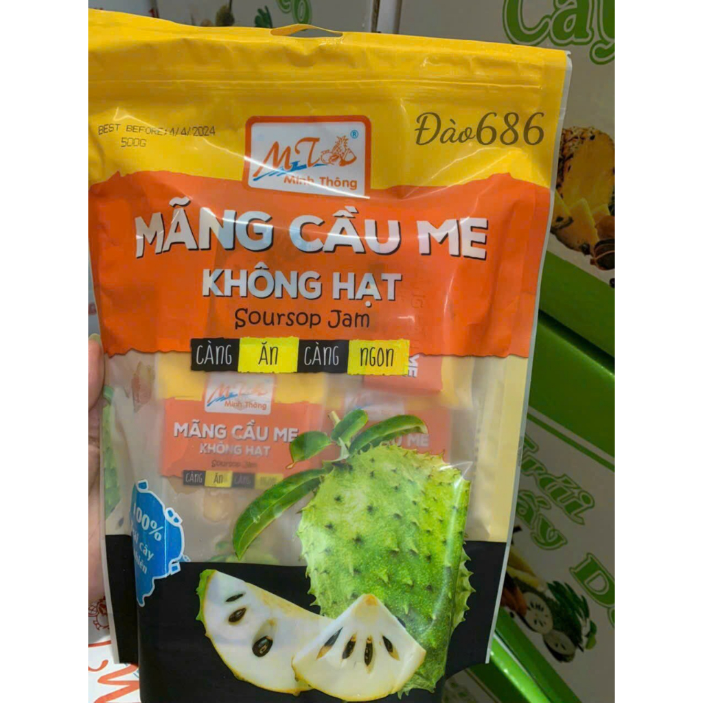 (Date 10/10/2024) Mãng cầu me sấy không hạt 500 gram（Minh Thông)
