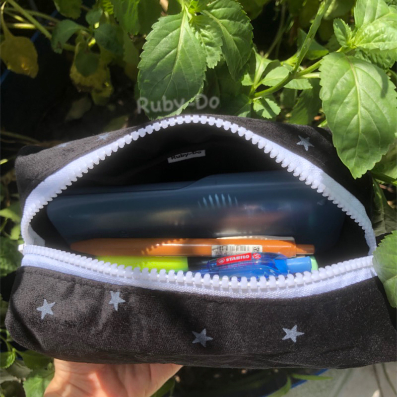 Hộp bút vải, túi pouch hoạ tiết ngôi sao Ruby-Do