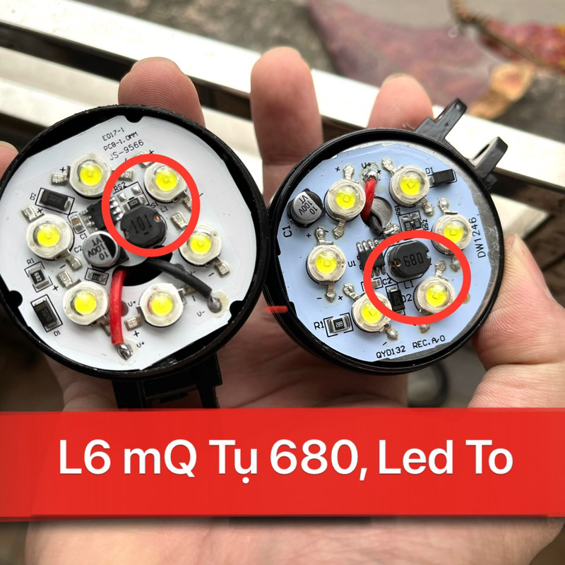 Đèn Trợ Sáng L6 Ngắn  Sáng Mạnh Đèn Trợ Sáng L4 Ngắn 3 Chế Độ M3MINI