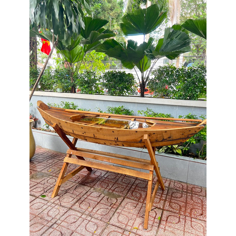 Thuyền /xuồng gỗ trang trí (2M*60cm)