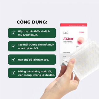 Miếng Dán Mụn Siêu Mỏng, Chống Thấm Nước Dr.G A’Clear Spot Cure Patch 39pcs
