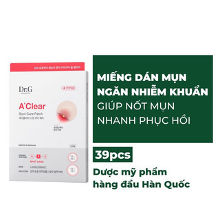 Miếng dán mụn siêu mỏng, chống thấm nước dr.g a’clear spot cure patch 39pcs