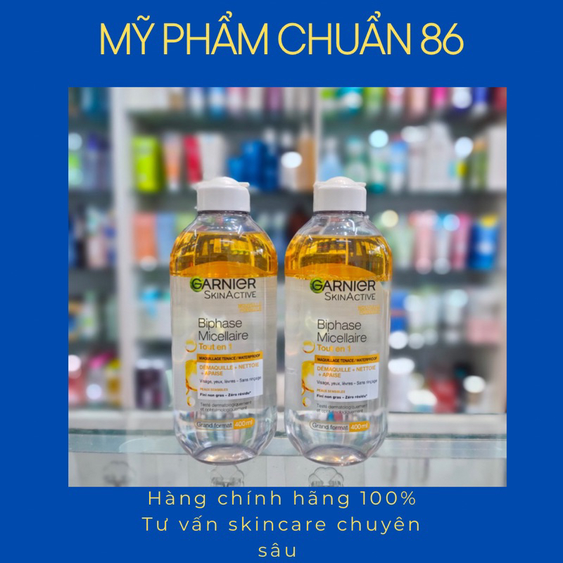 tẩy trang garnier skinactive vàng 400ml