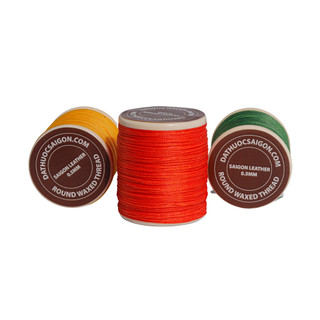 Chỉ sáp tròn 0.5mm, hàng cao cấp thương hiệu Da Thuộc Sài Gòn