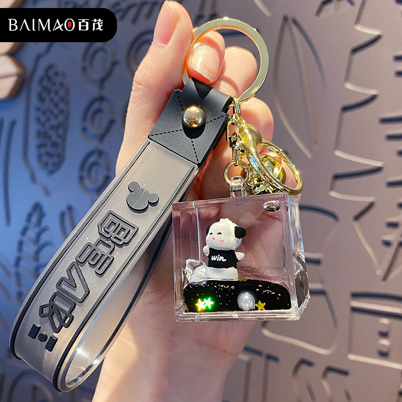 Móc khóa cute hình anime dễ thương màu đen,Móc khóa balo hot trend phong cách hàn quốc