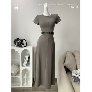 đầm len midi kèm belt