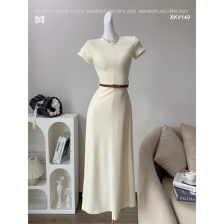 đầm len midi kèm belt