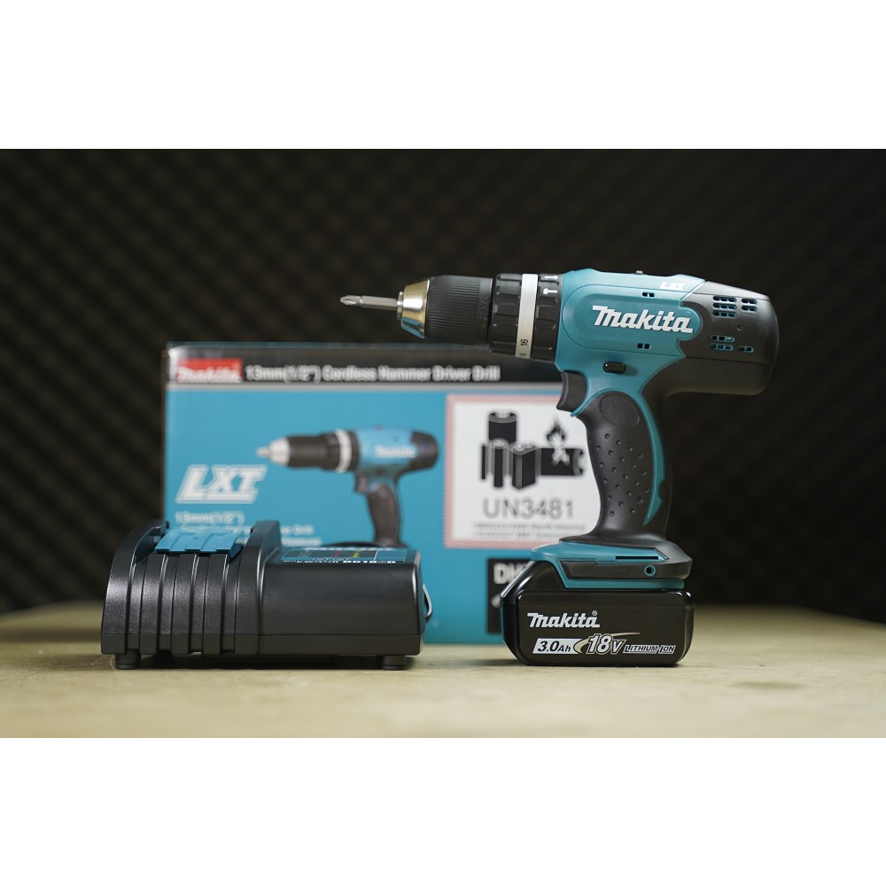 Máy khoan búa và vặn vít dùng pin Makita DHP453SFX8 ( 18V) có bán lẻ tách bộ.