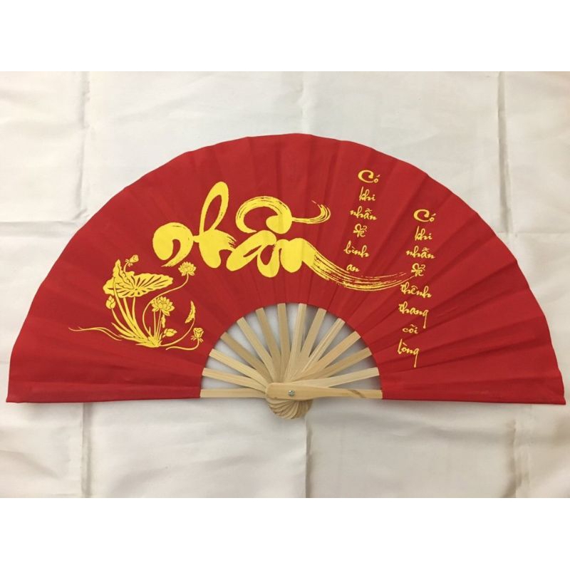 Quạt vải lụa thư pháp du lịch dã ngoại màu ngẫu nhiên