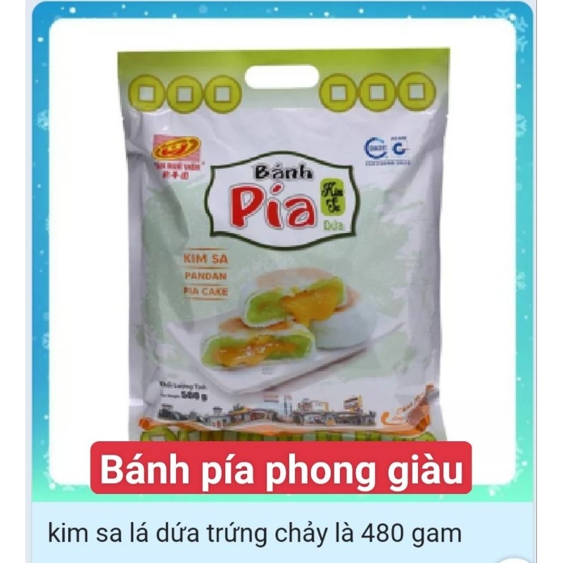 Bánh pía kim sa nhân trứng chảy tân huê viên đủ vị