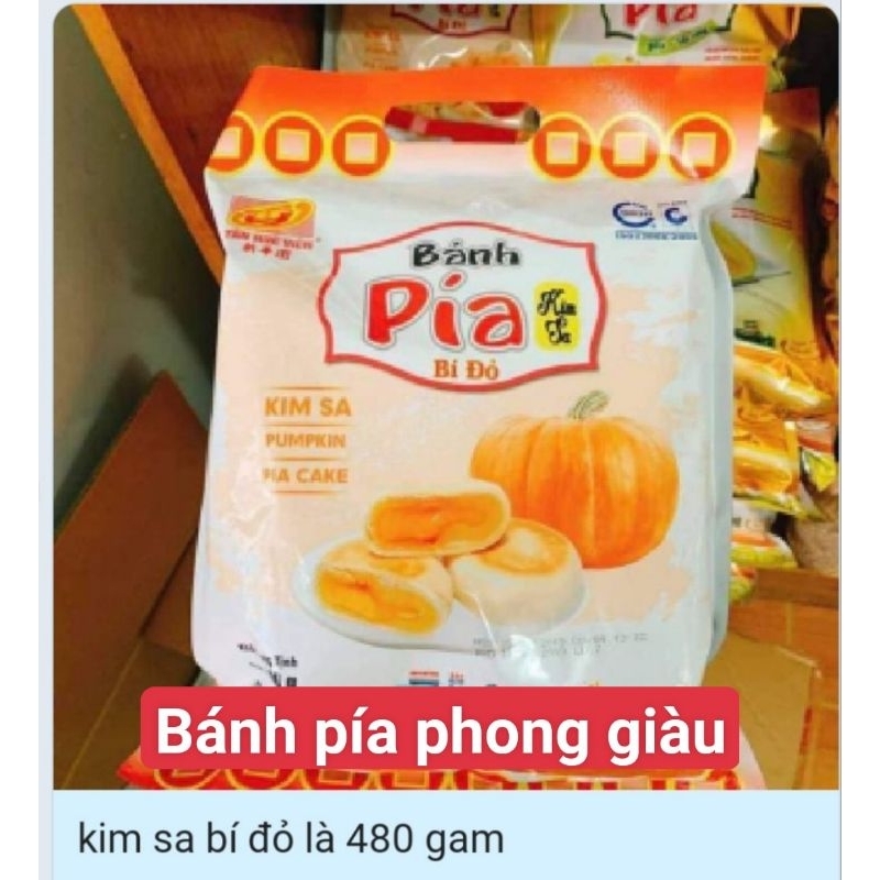 Bánh pía kim sa nhân trứng chảy tân huê viên đủ vị